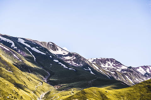 tundros kalnas, fotografija, pilka, kalnas, kalvos šlaitas, hillscape, sniegas, kelias, dangus, rojus, saugokis, prarado, aukščiau, Allgreen, žalias, ledas, kelionė, vaizdai - gamta, kalnų, grožis gamtoje, aplinką, kraštovaizdį, ramioje scenoje, ramybė, švarus dangus, pobūdį, ne miesto scenoje, kopijavimo vietos, dieną, nėra žmonių, žiemą, šalta temperatūra, idiliškas, lauke, kalnų viršūnė, snowcapped kalnas, 2K, CC0, Viešasis domenas, nemokamai
