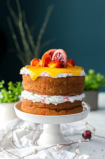 white, icing, covered, cake, slice, fruits, sweet, dessert, bake, baking, food, ingredients,, plant, green, jam, sweet food, food and drink, no people, focus on foreground, temptation, indulgence, close-up, studio shot, freshness, ready-to-eat, still life, baked, unhealthy eating, table, indoors, fruit, plate, 5K, CC0, public domain, royalty free