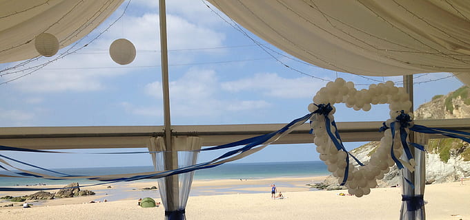 cornwall, beach, wedding, sky, land, day, nature, scenics - nature, water, sand, sunlight, environment, sea, tranquility, cloud - sky, outdoors, architecture, tent, no people, built structure, beauty in nature, 2K, CC0, public domain, royalty free