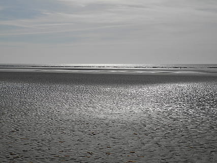 in der Summe, Maree Basse, Wolken, Wasser, Meer, Strand, Himmel, Land, Szenen - Natur, Schönheit in der Natur, Ruhe, ruhige Szene, Sand, Horizont über Wasser, Natur, Horizont, Tag, wolke - himmel, keine Leute, idyllisch, Nicht-städtische Szene, draußen, Salzebene, 2K, CC0, gemeinfrei, lizenzfrei