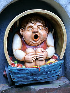 Efteling, tema, Immagine, rappresentazione, rappresentazione umana, arte e artigianato, creatività, scultura, somiglianza maschile, statua, nessuno, giorno, mestiere, architettura, spiritualità, religione, all'aperto, credenza, avvicinamento, struttura costruita, natura morta, costruzione, bocca aperta, 2K, CC0, dominio pubblico, privo di copyright