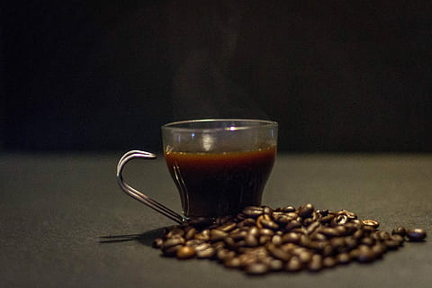 espresso series #4, Espresso, Series #4, beans, close up, coffee, coffee beans, cup, drink, bean, brown, caffeine, coffee - Drink, cafe, breakfast, heat - Temperature, dark, close-up, black Color, morning, roasted, freshness, coffee Cup, food, mocha, table, backgrounds, food and drink, roasted coffee bean, still life, refreshment, mug, indoors, no people, selective focus, focus on foreground, crockery, 4K