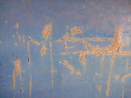 Rost, zerfallen, Textur, zerkratzt, beschädigt, Wand, Vollbild, keine Leute, Kommunikation, Hintergründe, Muster, Tag, Wandbau - Funktion, Blau, texturiert, Text, Nahansicht, Natur, gebaute Struktur, draußen, weiße Farbe, Kunst und Handwerk, westliche Schrift, Metall, die Architektur, High Angle View, Kreativität, 2K, CC0, gemeinfrei, lizenzfrei