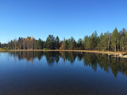 forêt, arctique, hiver, Arctique, hiver, la nature, Lac, arbre, paysage, eau, paysages, ciel, en plein air, réflexion, bleu, scène tranquille, beauté dans la nature, personne, des bois, été, Canada, image couleur, pin, zone de nature sauvage, Montagne, tranquillité, plante, paysages - nature, ciel clair, espace de copie, scène non urbaine, idyllique, front de mer, journée, conifère, lac de réflexion, 2K, CC0, domaine public, libre de droits