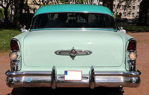 Auto, Oldtimer, Buick, klassisch, Buick, klassisch, Automobil, Fahrzeuge, altmodisch, Vorderansicht, keine Leute, draußen, Tag, Nahansicht, Transportmittel, Landfahrzeug, Retro-Stil, Transport, Kraftfahrzeug, stationär, grüne Farbe, Jahrgang, die Architektur, Blau, Scheinwerfer, Natur, Gebäudehülle, türkisfarben, silberfarben, 5K, CC0, gemeinfrei, lizenzfrei