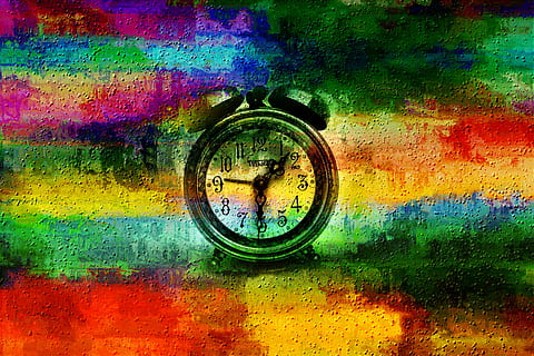 despertador, multicolor, fons, resum, pintura, patró, textura, rellotge, color, art, barrejar, colorit, llista, rectangles, fons de pantalla, tela, primer pla, cap gent, funció de construcció de parets, cercle, forma geomètrica, vell, dia, forma, color verd, obsoleta, resistent, aixafar, deteriorament, rovellat, marc complet, graffiti, espatllat, efecte texturat, 5K, CC0, domini públic, lliure de regalies
