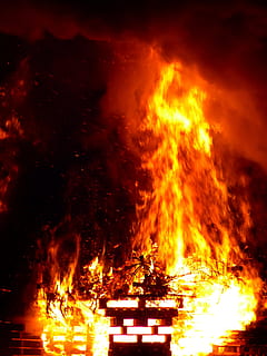 brand, brænd, helvede, varm, varme, blis, ild, brænde, radio, vinterdrev, gnist brand, frühlingsanfang, flamme, brænding, nat, varme - temperatur, ingen mennesker, fare, brand - naturligt fænomen, natur, arkitektur, glødende, skilt, meddelelse, bevægelse, udendørs, orange farve, advarselsskilt, bål, belyst, bygning udvendig, 4K