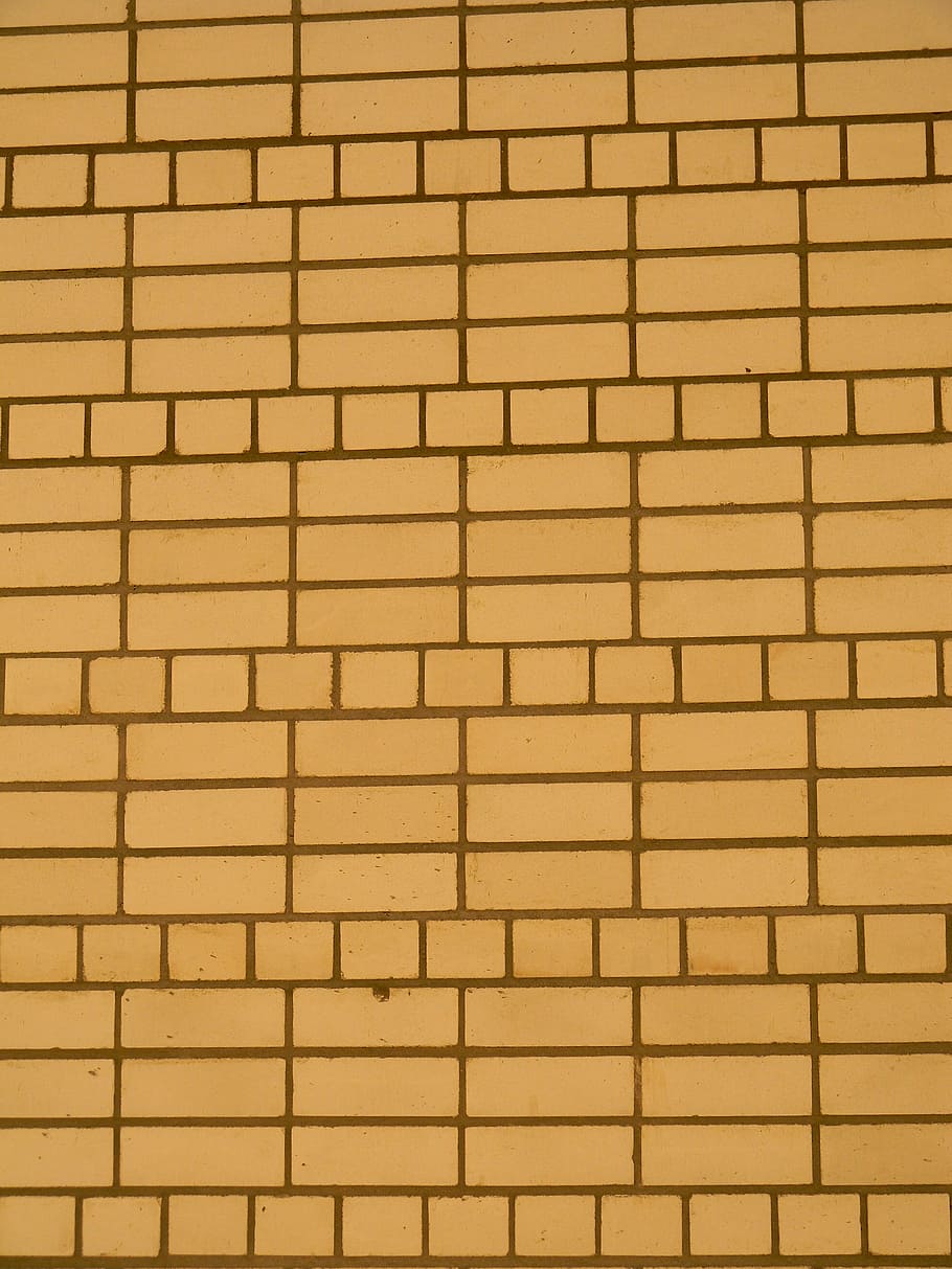 mattoni, muratura, costruzione, struttura, sfondo, casa di muro, muro di mattoni, parete, la facciata del, edificio a muro, sfondi, fotogramma intero, nessuno, modello, grande gruppo di oggetti, giallo, architettura, caratteristica della parete, struttura costruita, ripetizione, strutturato, mattone, piastrella, abbondanza, design, forma, forma geometrica, avvicinamento, 4K