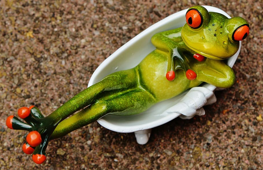 rot, beäugte, Laubfrosch Spielzeug, Frosch, lustig, Bad, süß, Sorgen, entspannt, Entspannen Sie Sich, Zahl, Süss, Spaß, Amphibie, Lebensmittel, Tier, Essen und Trinken, Gemüse, Pfeffer, gesundes Essen, Wohlbefinden, Frische, würzen, grüne Farbe, keine Leute, Nahansicht, High Angle View, Paprika, Obst, Tag, Chili-Pfeffer, Fokus auf den Vordergrund, Rohkost, direkt darüber, jalapeno-Chilischote, 4K