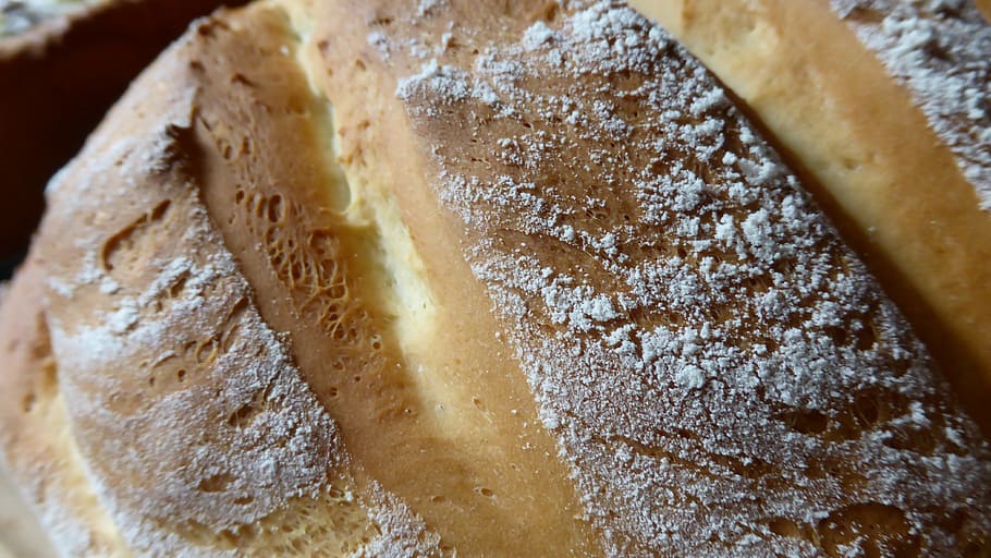pa de llevat, massa, cruixent, fariner, pa, farina, coure els teus, enfornar, cuina, pressupost, pasatemps, menjar, productes al forn, fins i tot al forn, esmorzar, menjar i beguda, primer pla, cap gent, frescor, alimentació saludable, a l'interior, indulgència, llest per menjar, vista d’angle alt, centrar-se en primer pla, menjar dolç, natura morta, al forn, marró, sucre en pols, benestar, directament a sobre, menjar francès, temptació, pa marró, 4K
