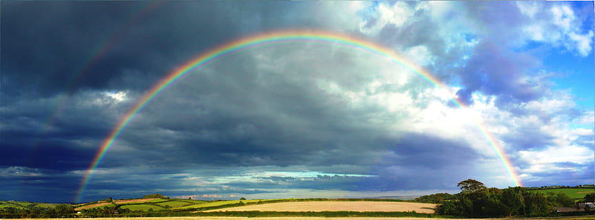 gökkuşağı, mavi, gökyüzü, uzun boylu, lüle, güzel, devon, doğa, Güneş, gün batımı, yağmur, bulutlar, bulut - gökyüzü, cloudscape, açık havada, peyzaj, hava, yaz, insansız, sağanak, scenics, çift ​​gökkuşağı, doğada güzellik, manzaralar - doğa, çevre, çok renkli, sakin sahne, pastoral, huzur, arazi, ağaç, bitki, kırsal manzara, kentsel olmayan sahne, gün, meteoroloji, 5K, CC0, kamu malı, telif ücretsiz