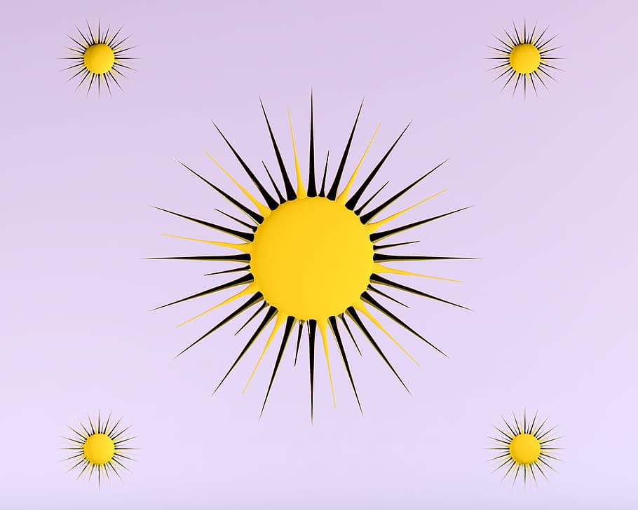 stella, sole, sfondo, raggi, 3d, interpretazione, pulsante, giallo, fiore, pianta fiorita, viola, cerchio, forma geometrica, astratto, sfondi, nessuno, colore rosa, forma, freschezza, multicolore, sfondo colorato, girato in studio, tecnologia, pianta, primavera, testa di fiore, icona del computer, rottura, 1080P