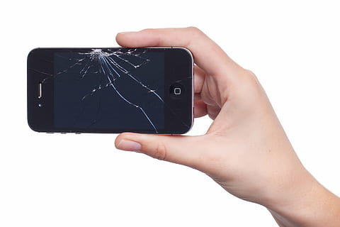 person, holding, cracked, iphone 4, apple, iphone, display, damage, broken, screen, mobile Phone, smart Phone, technology, telephone, human Hand, touch Screen, equipment, human body part, white background, hand, studio shot, cut out, wireless technology, portable information device, black color, indoors, one person, communication, portability, finger, design professional, 2K, CC0, public domain, royalty free