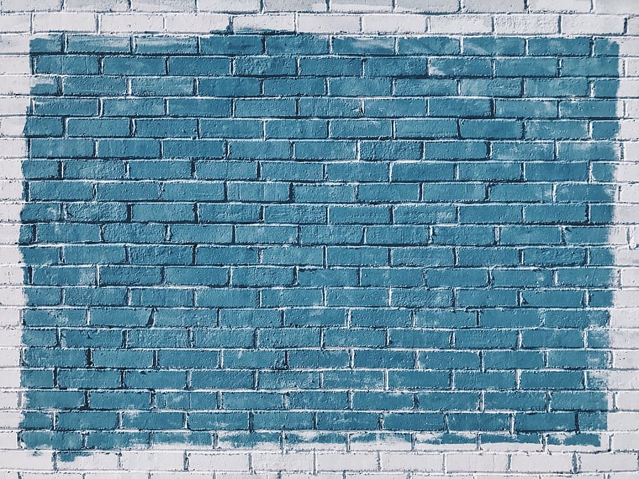 gris, paret de maó, verd, pintat, centre, paret, maons, pintura, roques, patró, maó, arquitectura, funció de construcció de parets, estructura construïda, fons, marc complet, cap gent, dia, textura, blau, exterior de l'edifici, a l'aire lliure, disseny, forma, rectangle, repetició, forma geomètrica, 4K