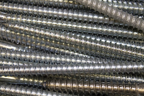 gray rebars, screw, metal, thread, hardware, metallic, steel, industrial, industry, iron, texture, construction, tool, bolt, stainless, shiny, construction Industry, equipment, backgrounds, close-up, full frame, pattern, no people, large group of objects, repetition, silver colored, indoors, in a row, still life, abundance, stack, design, day, textured, 4K, CC0, public domain, royalty free