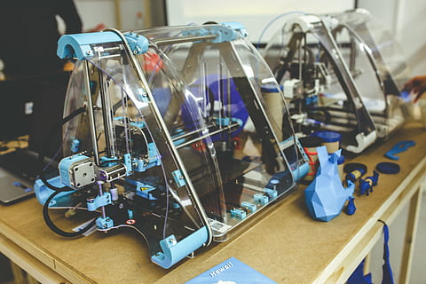 rectangular, blue, black, corded, device, 3d, printer, printing, technology, 3d model, machinery, equipment, factory, industry, indoors, no people, table, close-up, focus on foreground, still life, large group of objects, science, day, workshop, group, glass - material, healthcare and medicine, collection, metal, business finance and industry, abundance, 5K, CC0, public domain, royalty free
