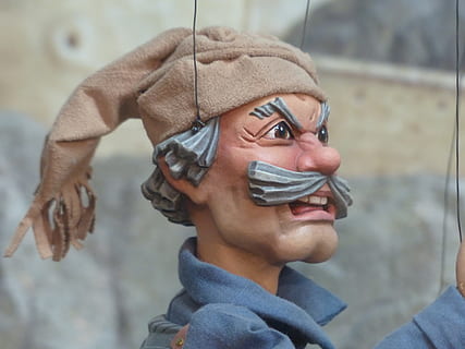 photo, male, cartoon character, digital, wallpaper, puppet, man, human, upset, grim, evil, applied, doll, puppeteer, acting, fabric, cap, headshot, portrait, one person, adult, close-up, young adult, focus on foreground, mid adult, clothing, smiling, human body part, body part, looking at camera, hat, looking, men, day, scarf, human face, 4K, CC0, public domain, royalty free