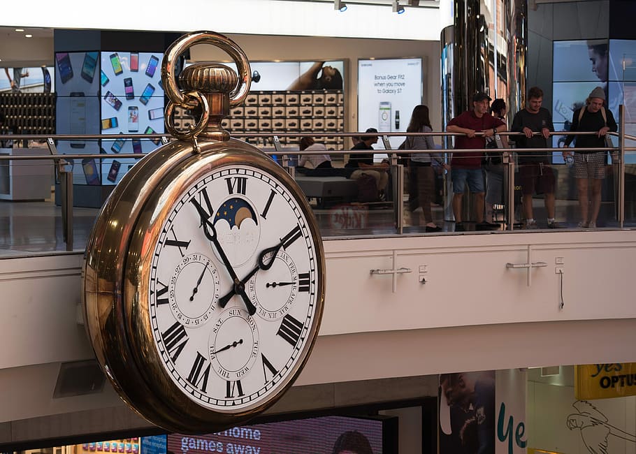rellotge, temps, Melbourne Central, veure, compte enrere, rellotge de temps, a l'interior, passat de moda, cap gent, nombre, instrument del temps, cercle, transport, finestra, forma geomètrica, equipament, forma, dia, Minuta, arquitectura, comunicació, tecnologia, estil retro, antiguitat, 4K