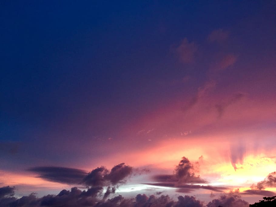 albastru, roșu, cer, nori, apus de soare, textură, răsărit, portocale, galben, Cloudscape, Filipine, malaezian, boracay, Philippine, nor - cer, scenice - natura, frumusețe în natură, liniște, o scenă liniștită, nici o persoana, natură, culoare portocalie, idilic, dramatic cer, în aer liber, mediu inconjurator, spațiu copie, lumina soarelui, amurg, meteorologie, 2K