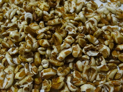 Puffer, Getreidepuffer, Frühstück, Vollbild, Hintergründe, Essen und Trinken, Lebensmittel, Frische, Stillleben, große gruppe von gegenständen, Fülle, drinnen, Nahansicht, keine Leute, gesundes Essen, Wohlbefinden, braun, Pilz, selektiver Fokus, Samen, High Angle View, Snack, Kaffee trinken, Versuchung, 5K, CC0, gemeinfrei, lizenzfrei