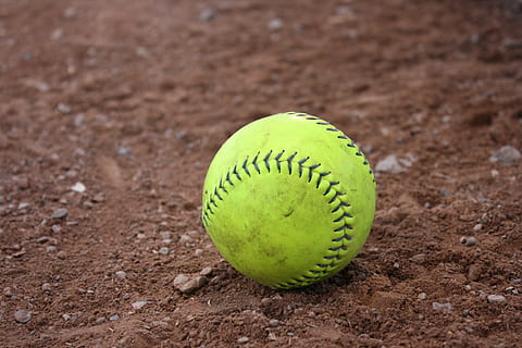 yellow, black, tennis ball, brown, soil, ball, baseball, ground, sport, tennis, baseball - sport, baseball - ball, no people, dirt, close-up, day, land, outdoors, green color, focus on foreground, nature, sports equipment, sand, single object, 4K, CC0, public domain, royalty free