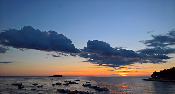 apus de soare, cer, Abendstimmung, nori, mare, apă, nor - cer, natură, scenice - natura, liniște, o scenă liniștită, frumusețe în natură, teren, plajă, orizont, mediu inconjurator, amurg, reflecţie, dramatic cer, siluetă, nici o persoana, în aer liber, orizontul peste apă, 5K, CC0, domeniu public, fără drepturi de autor