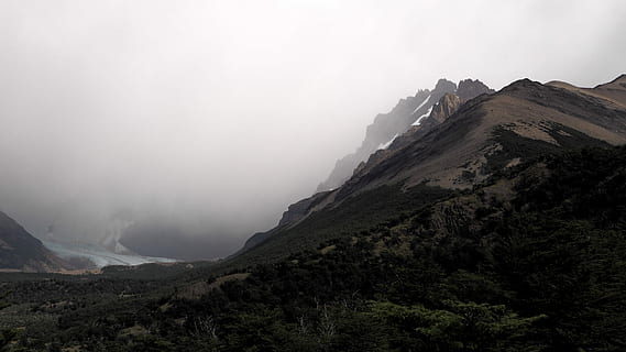 braun, Gebirgsfoto, tagsüber, Landschaft, Berg, bedeckt, Nebel, Bergrücken, Wolken, Wald, Baum, Patagonium, Schönheit in der Natur, Szenen - Natur, Himmel, Umgebung, Natur, Reise, Rock, Gebirge, Rock - Objekt, Land, wolke - himmel, solide, keine Leute, Reiseziele, Tourismus, Aktivität, draußen, Gipfel, 4K, CC0, gemeinfrei, lizenzfrei