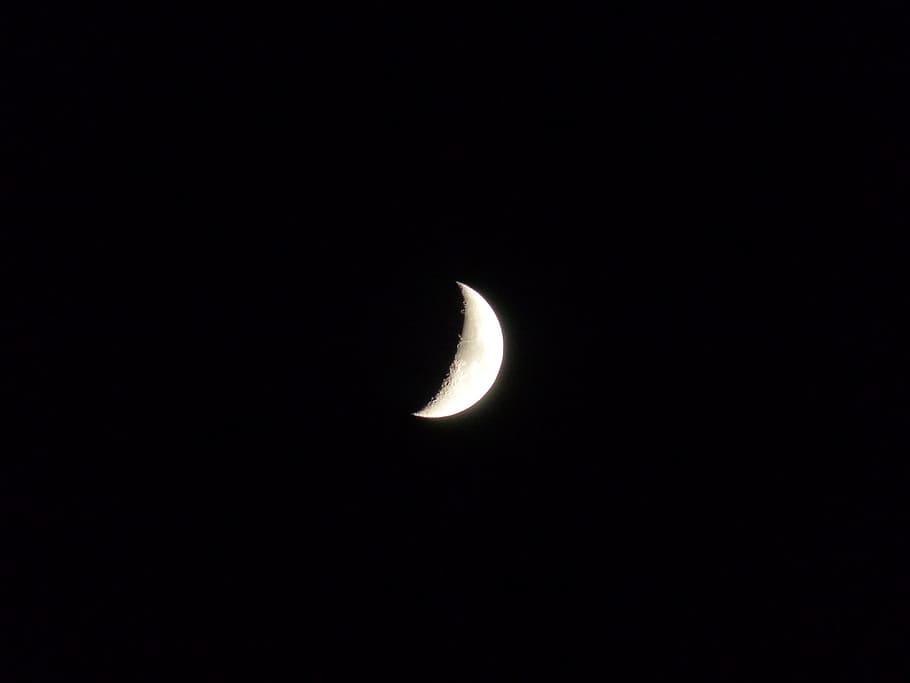 lluna, creixent, falç, llum, infern, fosc, nit, cràters de lluna, cel, romàntic, clar, color negre, astronomia, còpia espai, espai, bellesa a la natura, fenomen natural, cap gent, naturalesa, Mitja lluna, escenics - natura, tranquil·litat, escena tranquil·la, a l'aire lliure, idíl·lic, eclipsi, fons negre, llum de la lluna, Lluna planetària, espai i astronomia, 4K