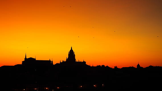 segovia, katedral, gün batımı, profil, kırmızı, Sarı, siluet, gökyüzü, mimari, turuncu renk, yapılı yapı, din, dış yapı, seyahat yerleri, bina, inanç, doğa, ibadethane, insansız, seyahat, tinsellik, Tarihçe, kule, açık havada, Kent, helezon, 4K, CC0, kamu malı, telif ücretsiz