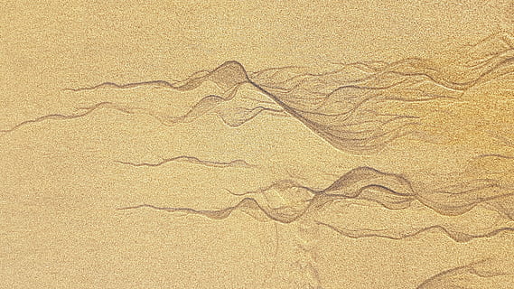 zand patroon, foto, bruin, kunstwerk in de bergen, zand, patroon, strand, achtergronden, geen mensen, getextureerde, geel, detailopname, volledig kader, papier, beige, land-, natuur, kunst en ambacht, buitenshuis, dag, hoge hoekmening, creativiteit, water, 4K, CC0, publiek domein, royaltyvrij