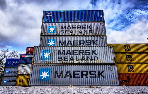 beholder, Havn, Indlæser, stablet, container terminal, containerhåndtering, last, marketing hub, Tyskland, farve, himmel, skyer, hdr, kontrast, højt dynamisk område, farverig, arkitektur, tekst, sky - himmel, meddelelse, vestlige script, bygget struktur, bygning udvendig, skilt, ingen mennesker, lav vinkel visning, dag, natur, udendørs, bygning, by, stort bogstav, Information, 5K, CC0, offentligt domæne, royaltyfrie