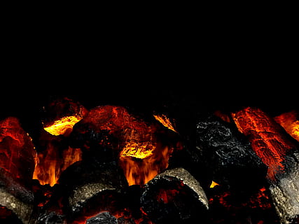 brænding, trækul, tæt på, fotografering, kul, glød, ild, træ, varme - temperatur, brand - naturligt fænomen, flamme, glødende, nat, log, ingen mennesker, natur, træ - materiale, bål, Brænde, orange farve, kopiere plads, brændt, klippe, udendørs, lejrbål, 4K, CC0, offentligt domæne, royaltyfrie