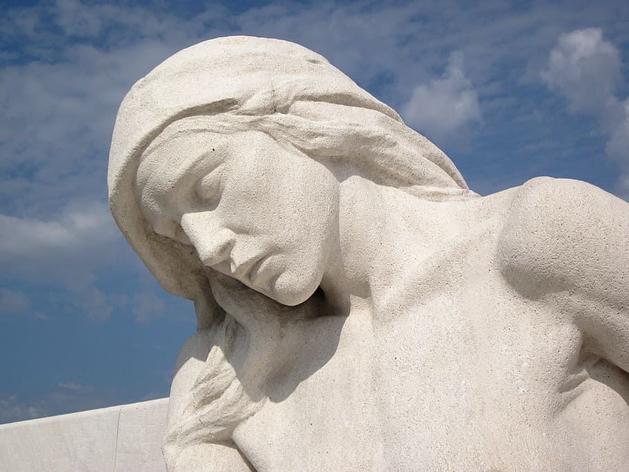 flach, fokus fotografie, Frauenstatue, Vimy Denkmal, Vimy Ridge, Normandie, arras, kanadisch, Frankreich, zuerst, Krieg, Denkmal, vimy, Veteranen, Skulptur, Statue, Himmel, wolke - himmel, Kunst und Handwerk, menschliche Darstellung, Darstellung, Kunst, keine Leute, Tag, Flachwinkelansicht, Natur, männliche Ähnlichkeit, Spiritualität, Religion, die Architektur, Nahansicht, Kreativität, weibliche Ähnlichkeit, 4K