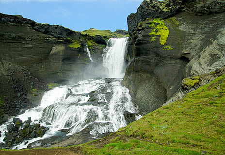 Islandia, kaskade, air terjun, sungai, riam, air terjun, gerakan, gerakan kabur, pemandangan, batu - benda, tidak ada orang, air, keindahan di alam, scenics - alam, batu, padat, alam, tanah, kekuasaan, paparan panjang, formasi batuan, kekuatan di alam, lingkungan Hidup, menanam, adegan non-urban, jurang, air mengalir, di luar rumah, 2K, CC0, domain publik, bebas royalti