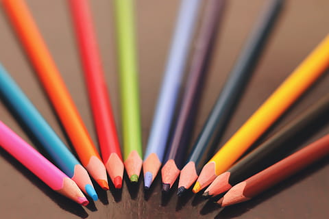 coloured, pencils, tabletop, Coloured pencils, various, art, designer, education, learning, school, study, pencil, multi Colored, colors, close-up, yellow, blue, creativity, wood - Material, equipment, red, group of Objects, single Object, color Image, crayon, variation, colored pencil, backgrounds, large group of objects, choice, writing instrument, indoors, still life, no people, art and craft, arrangement, selective focus, table, high angle view, focus on foreground, directly above, abundance, order, art and craft equipment, 4K, CC0, public domain, royalty free