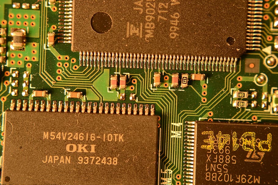 verd, negre, ordinador, xips, c, circuit, maquinari, tecnologia, digital, dades, placa base, electrònica, microchip, enginyeria, dispositiu, pissarra, resistents, semiconductor, elèctric, electricitat, tècnic, pins, connexió, corrent, cable, alt, targeta de circuits, primer pla, indústria electrònica, component elèctric, part de l’ordinador, xip d’ordinador, macro, equipament, complexitat, ciència, PC, comunicació, cap gent, text, indústria, nombre, a l'interior, marc complet, color verd, negocis, precisió, CPU, equipament elèctric, Font d'alimentació, 2K