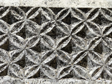 pedra, patró, diamants, antiguitat, steinmetz, gall dindi, myra, fons, cap gent, marc complet, disseny, primer pla, textura, tèxtil, naturalesa, forma, a l'aire lliure, dia, creativitat, hivern, resum, repetició, Color blanc, tanca, metall, neu, motiu floral, 4K, CC0, domini públic, lliure de regalies