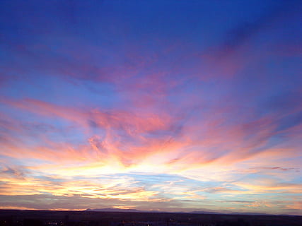 Himmel, Wolken, Sonnenuntergang, Tiefe, Natur, wolke - himmel, Dämmerung, szenen, Wolkengebilde, draußen, Szenen - Natur, Dramatischer Himmel, Schönheit in der Natur, orange Farbe, ruhige Szene, Ruhe, Atmosphäre, keine Leute, mehrfarbig, Umgebung, Blau, lebendige Farbe, Meteorologie, hell, gesättigte Farbe, 1080P, CC0, gemeinfrei, lizenzfrei