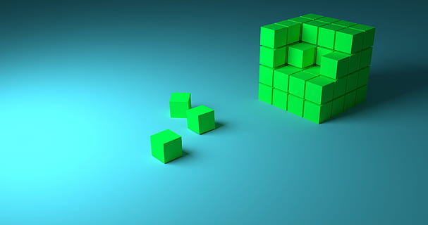 green cubes illustrationb, cubes, steps, progress, build, 3d, block, blue, green color, indoors, studio shot, colored background, toy, toy block, cube shape, block shape, shape, blue background, solution, no people, copy space, business, connection, design, geometric shape, three dimensional, abstract, complexity, 4K, CC0, public domain, royalty free