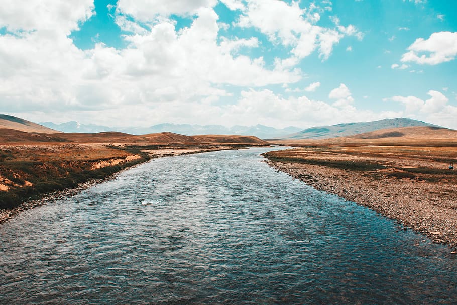 clar, cel, riu, corrent, muntanyes, turons, aigua, núvol, cloudscape, mar, llac, naturalesa, desert, paisatge, altiplà, karakoram, himalaya, pakistan, plana, deosai, impressionant, vista, bonic, bellesa, bellesa a la natura, núvol - cel, tranquil·litat, escena tranquil·la, escenics - natura, muntanya, escena no urbana, dia, medi ambient, remot, idíl·lic, cap gent, Serra, terra, davant del mar, clima àrid, clima, 2K