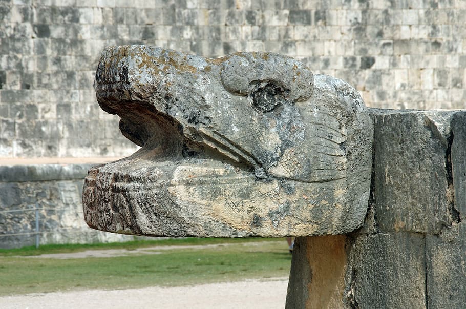 mexicà, chichen itza, serp, Maya, ruïnes, civilització colombiana, castillo, yucatan, vell, antic, història, estàtua, arquitectura, escultura, material de pedra, dia, un animal, cap gent, temes d'animals, a l'aire lliure, el passat, primer pla, art i artesania, artesania, representació, creativitat, funció de construcció de parets, representació animal, centrar-se en primer pla, talla - producte artesanal, animal, fauna animal, cap d’animals, 4K