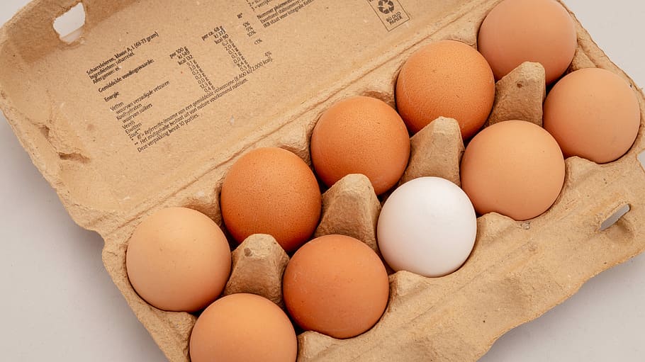 deu, orgànic, ous, Caixa, ou, diferent, diferència, menjar, menjar i beguda, marró, frescor, grup d'objectes, fragilitat, vulnerabilitat, aliments crus, benestar, a l'interior, alimentació saludable, tir de l'estudi, cap gent, natura morta, cartró d'ous, grup mitjà d'objectes, ous d’animals, primer pla, naturalesa, Caixa de cartró, 5K