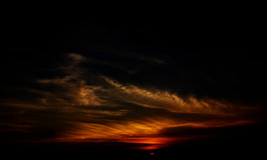 clouds during nighttime, white, clouds, golden, hour, sky, dark, night, sunset, cloud - sky, no people, beauty in nature, storm, dramatic sky, cloudscape, nature, copy space, scenics - nature, orange color, awe, tranquility, outdoors, storm cloud, overcast, ominous, black background, 2K, CC0, public domain, royalty free