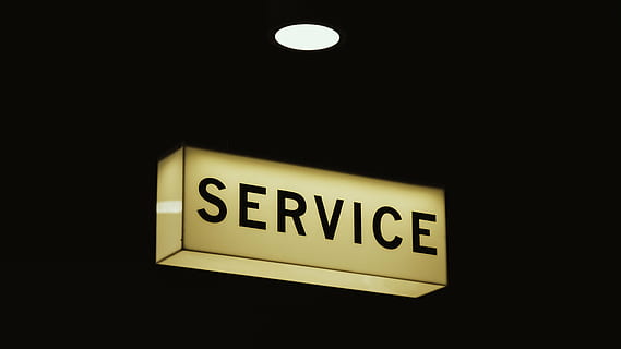 turned-on service signage, white, service, signage, still, items, things, light, sign, communication, western script, text, yellow, illuminated, night, guidance, no people, neon, outdoors, capital letter, information, indoors, lighting equipment, black background, information sign, low angle view, copy space, transportation, arrow symbol, glowing, leaving, electric lamp, 5K, CC0, public domain, royalty free