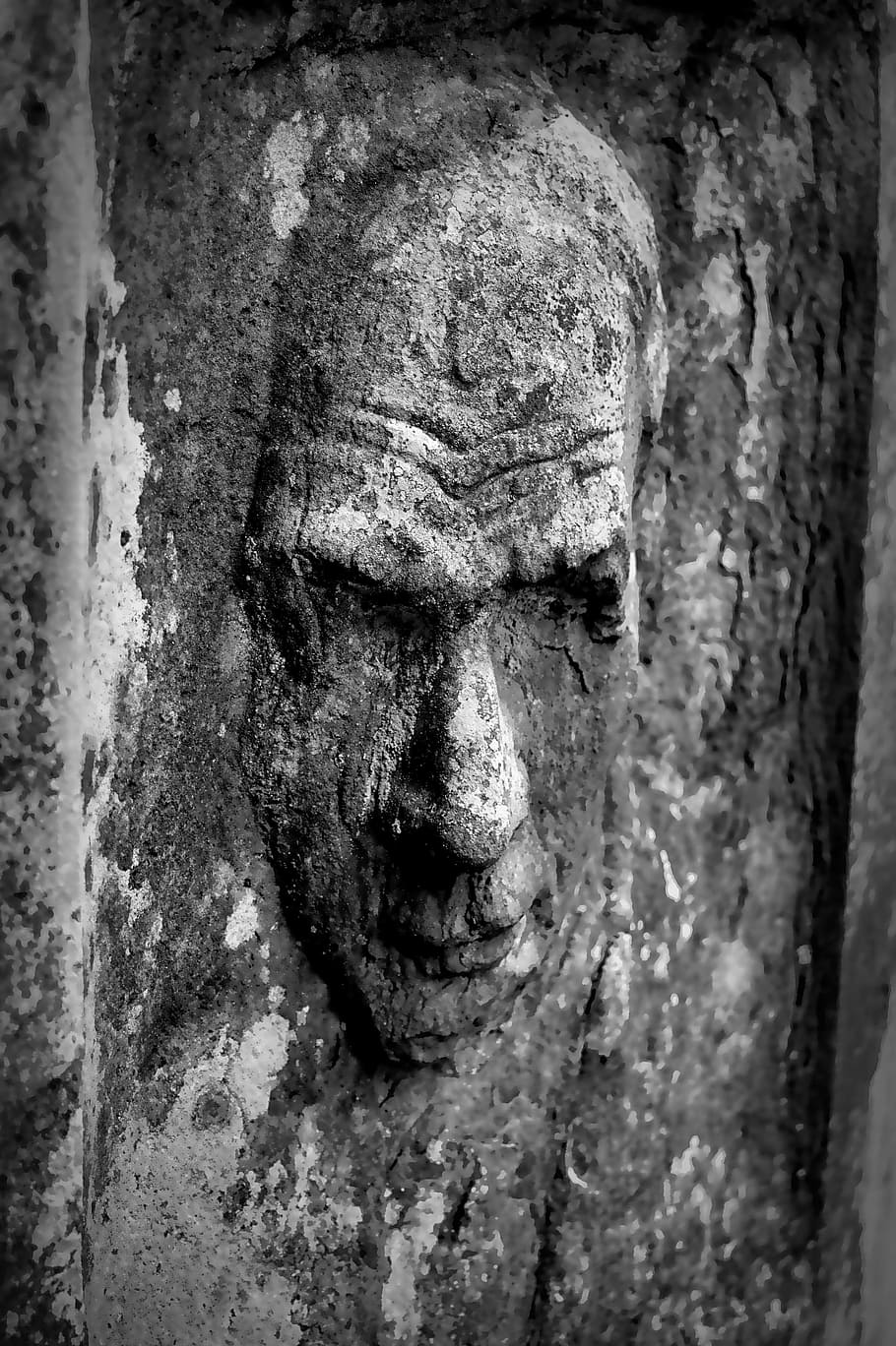 față, imagine, întuneric, cap, mormânt, piatră de mormânt, sculptură, cimitir, om, moarte, alb negru, statuie, umane, vechi, istorie, culturi, religie, spiritualitate, alb-negru, Înfricoșător, adult, texturată, groază, o persoana, a închide, artă și sculptură, nici o persoana, ambarcațiune, reprezentare umană, reprezentare, erodate, asemănarea bărbaților, zi, portret, creativitate, parte a corpului, fundaluri, să se concentreze asupra primelor elemente, 4K