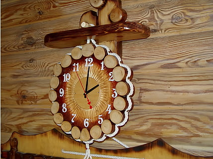 melihat, jam, pohon, buatan tangan, kayu, waktu, bahan kayu, instrumen waktu, dalam ruangan, pola, tidak ada orang, jam wajah, Roma, tepat di atas, Jam dinding, angka Romawi, masih hidup, Desain, tangan kecil, meja, gantung, merapatkan, fitur dinding - bangunan, jarum jam, antik, pola bunga, hiasan, plafon, 1080P, CC0, domain publik, bebas royalti
