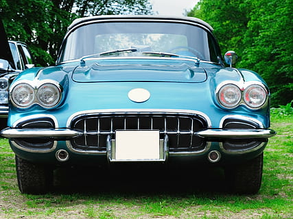 klasický, modrý, vozidlo, zaparkováno, zelená, pole, oldtimer, auto, starý, automobilového průmyslu, nostalgický, staré auto, veteránem automobil, retro, rarita, mřížka, pozornosti, společníky, crom, nostalgie, historicky, věku, čelní sklo, tyrkysový, stříbrný, hodnota, ornament, šumivé, lesklý, přeprava, staromódní, čelní pohled, retro stylu, sběratelské auto, pozemního vozidla, luxus, nikdo, den, způsob dopravy, motorové vozidlo, Historické auto, stacionární, rostlina, přistát, vinobraní, venku, Příroda, světlomet, 2K, CC0, veřejná doména, bez autorských práv