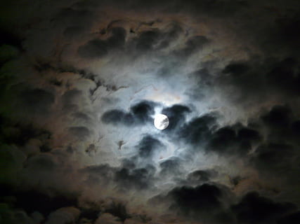 grigio, nuvole, copertura, Luna, notte, buio, inferno, luce, mistico, romantico, hof, ombra, diverse sfumature, raccapricciante, cielo, sera, abendstimmung, atmosfera, alone, nuvola - cielo, natura, Cloudscape, tempesta, tempo metereologico, cielo drammatico, spazio, nessuno, astronomia, Luna piena, scenics - natura, all'aperto, bellezza nella natura, sfondi, spaventoso, chiaro di luna, 2K, CC0, dominio pubblico, privo di copyright