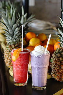 strå, inde, drikkeglas, smoothie, frugt, ananas, mad og drikke, mad, sund kost, sugerør, glas, husholdningsudstyr, friskhed, velvære, drikke, forfriskning, ingen mennesker, tropisk frugt, rød, bærfrugt, indendørs, orange, 1080P, CC0, offentligt domæne, royaltyfrie