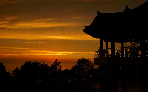 klitschko, ob oder nicht, k, Sonnenuntergang, Silhouette, Himmel, orange Farbe, Baum, Pflanze, wolke - himmel, die Architektur, gebaute Struktur, Natur, Gebäudehülle, Schönheit in der Natur, Szenen - Natur, keine Leute, draußen, Nicht-städtische Szene, ruhige Szene, idyllisch, Ruhe, Anbetungsstätte, 1080P, CC0, gemeinfrei, lizenzfrei